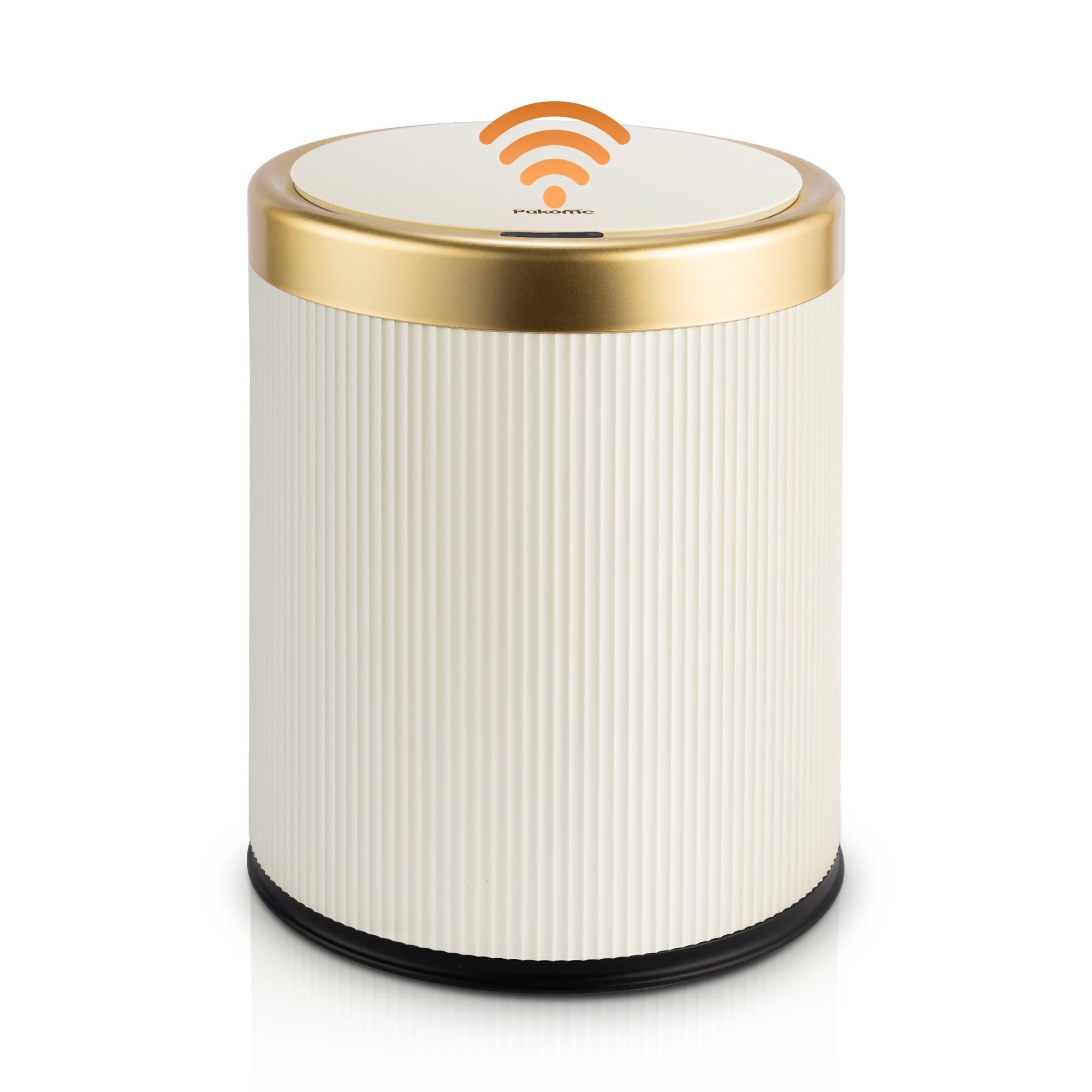 Motion Sensor Trash Can 13L for Bathroom, Touchless with Wooden Legs TG6130