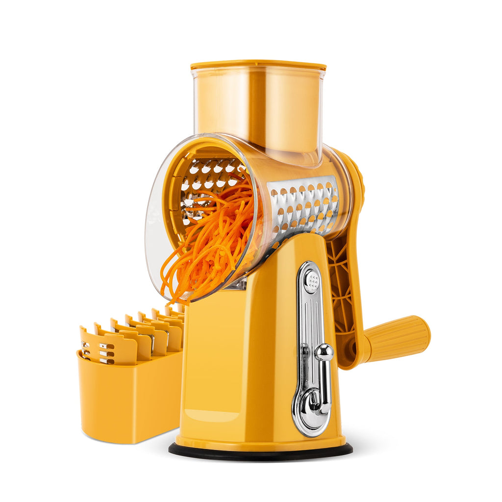 Rotary Cheese Grater 5 Blades Hand Crank Vegetable Slicer LS-1070