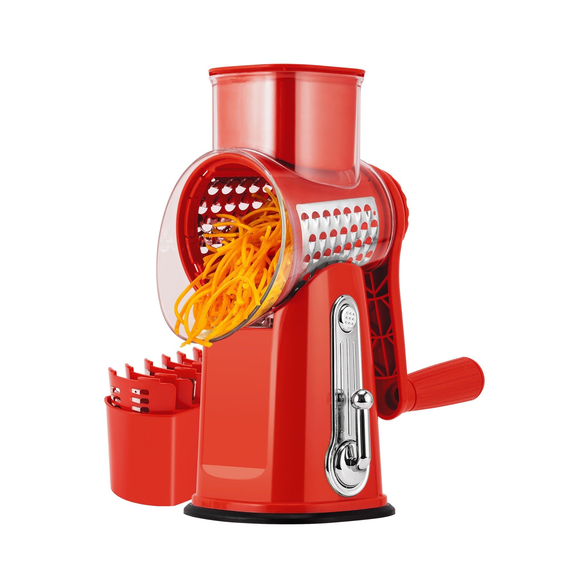 Rotary Cheese Grater 5 Blades Hand Crank Vegetable Slicer LS-1070