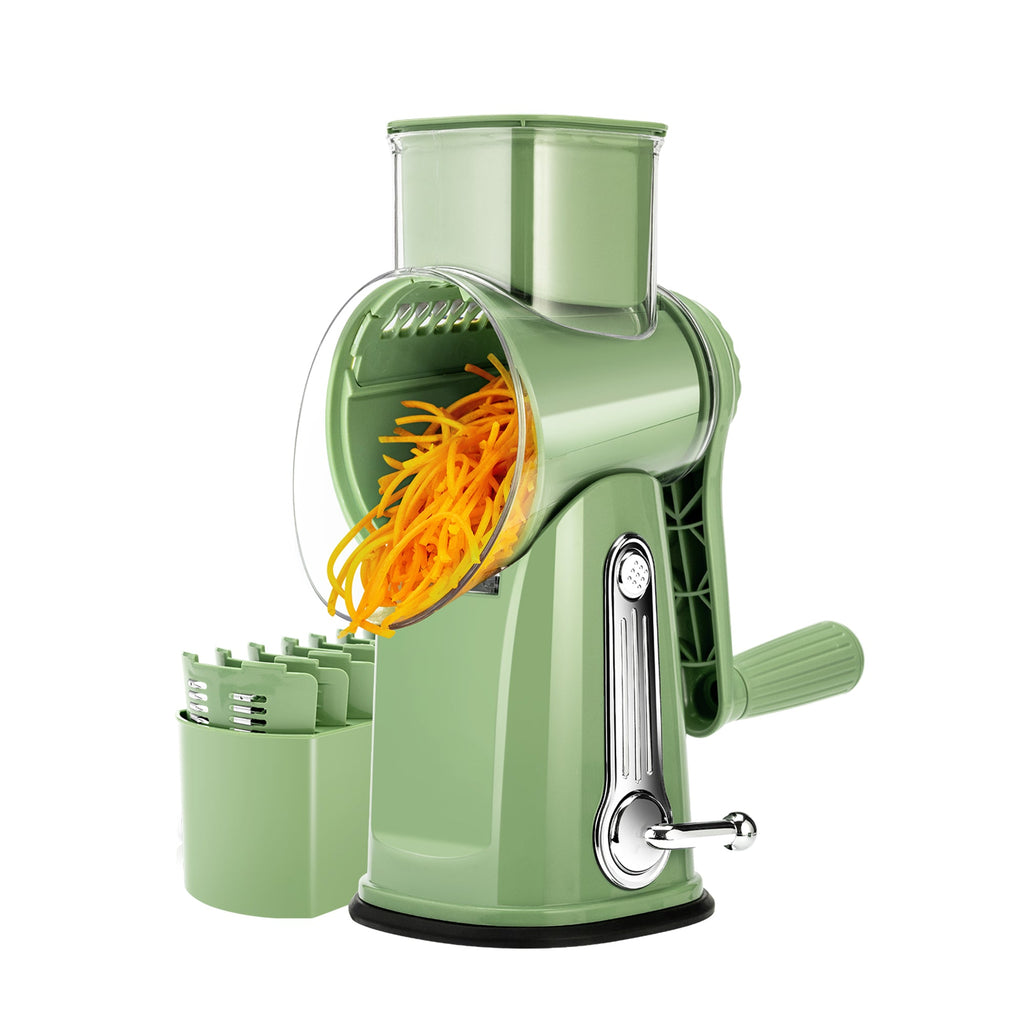 Rotary Cheese Grater 5 Blades Hand Crank Vegetable Slicer LS-1070