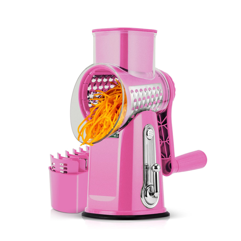 Rotary Cheese Grater 5 Blades Hand Crank Vegetable Slicer LS-1070