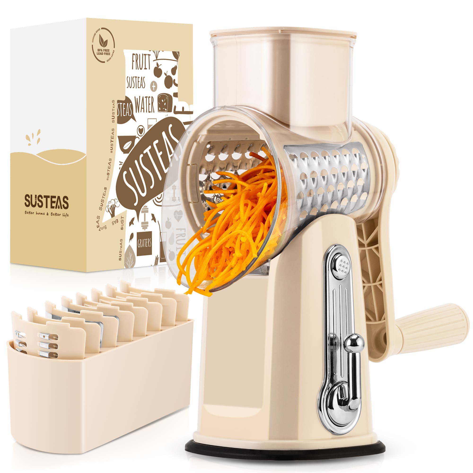 Rotary Cheese Grater and Cold Press Juicer Home Bundle LS-1070+MP802K