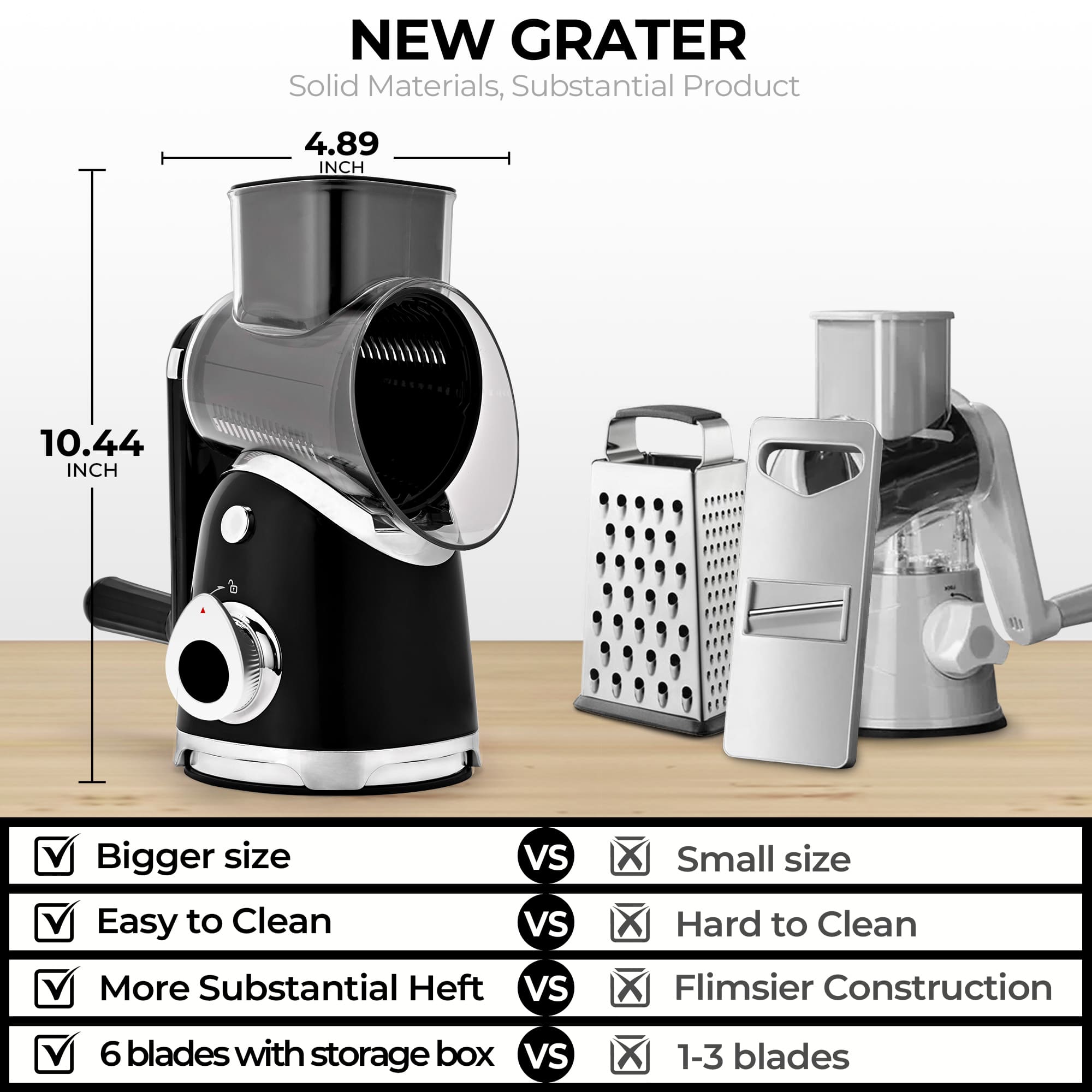 Cold Press Juicer MP802K and Cheese Grater Kitchen Bundle for Home MP802K+A911