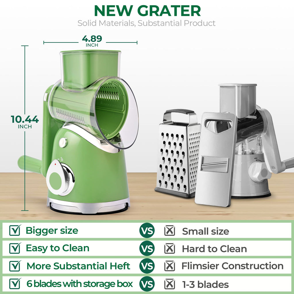 SUSTEAS Kitchen Salad Series  Essentials Bundle: Grater Machine A911 and Salad Spinner for home