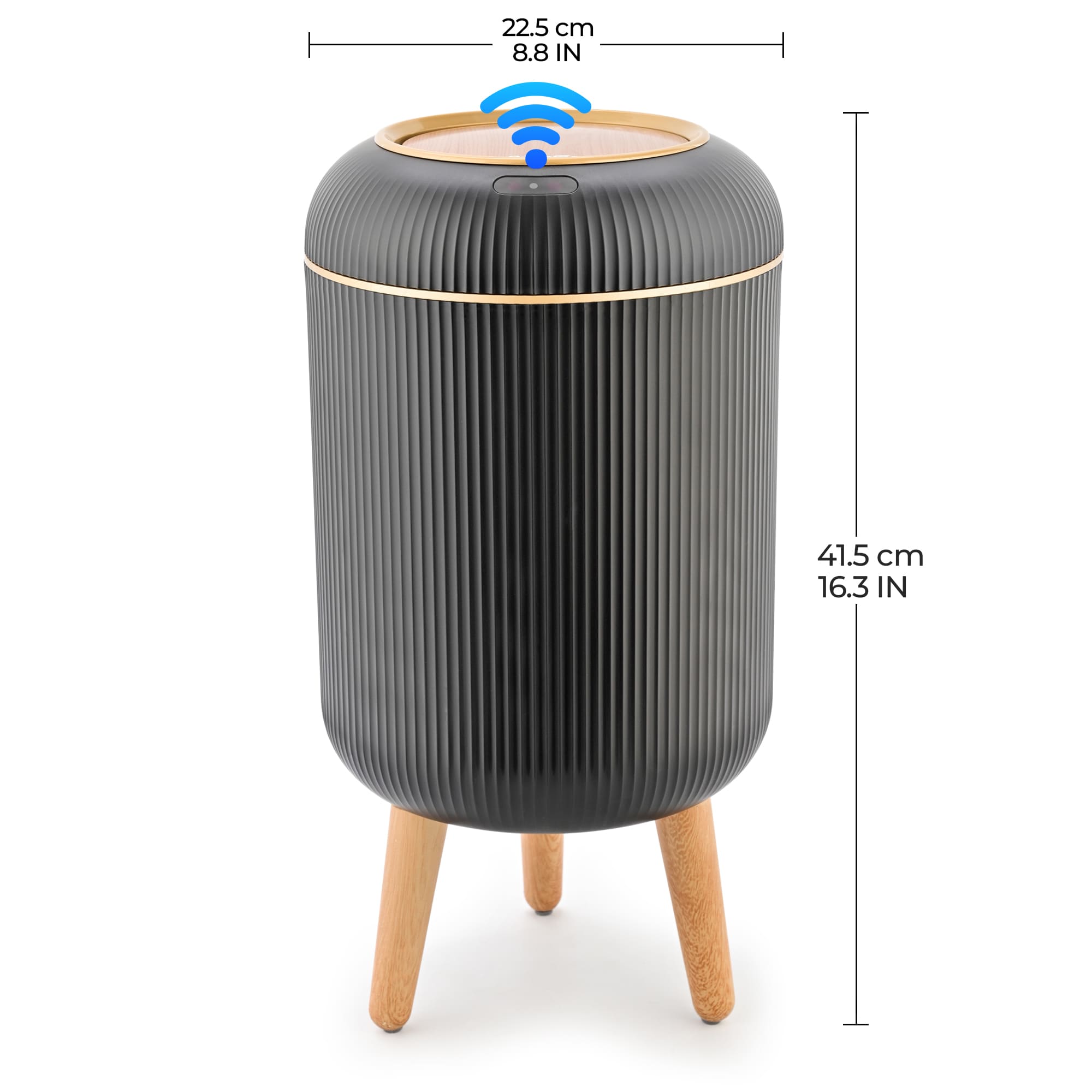 Motion Sensor Trash Can 10L for Bathroom, Touchless with Automatic Quiet Closing TG6110