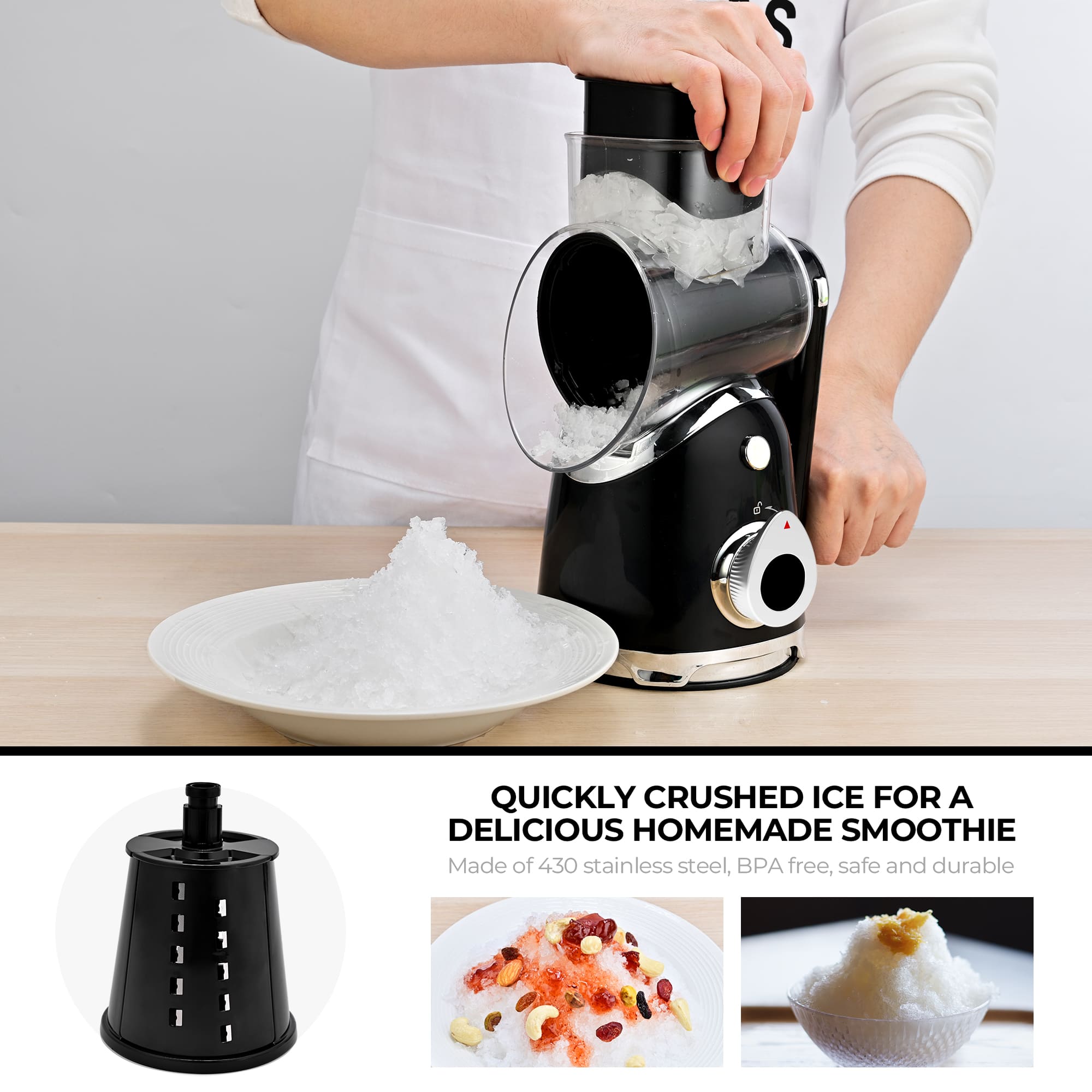 Cold Press Juicer MP802K and Cheese Grater Kitchen Bundle for Home MP802K+A911