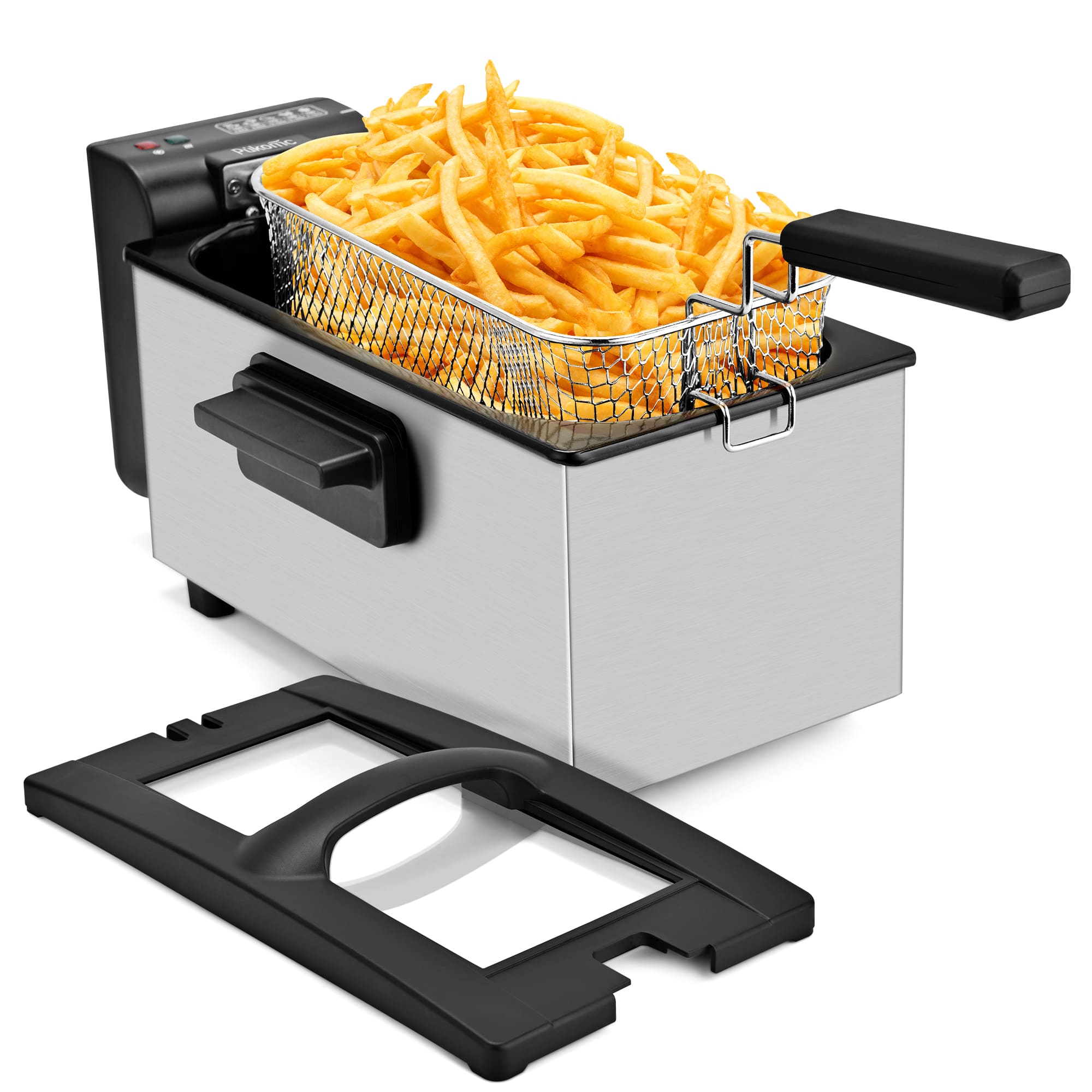 Electric Deep Fryer Adjustable Temp Compact for Small Kitchen 2.5L/1.5L/3L/6L
