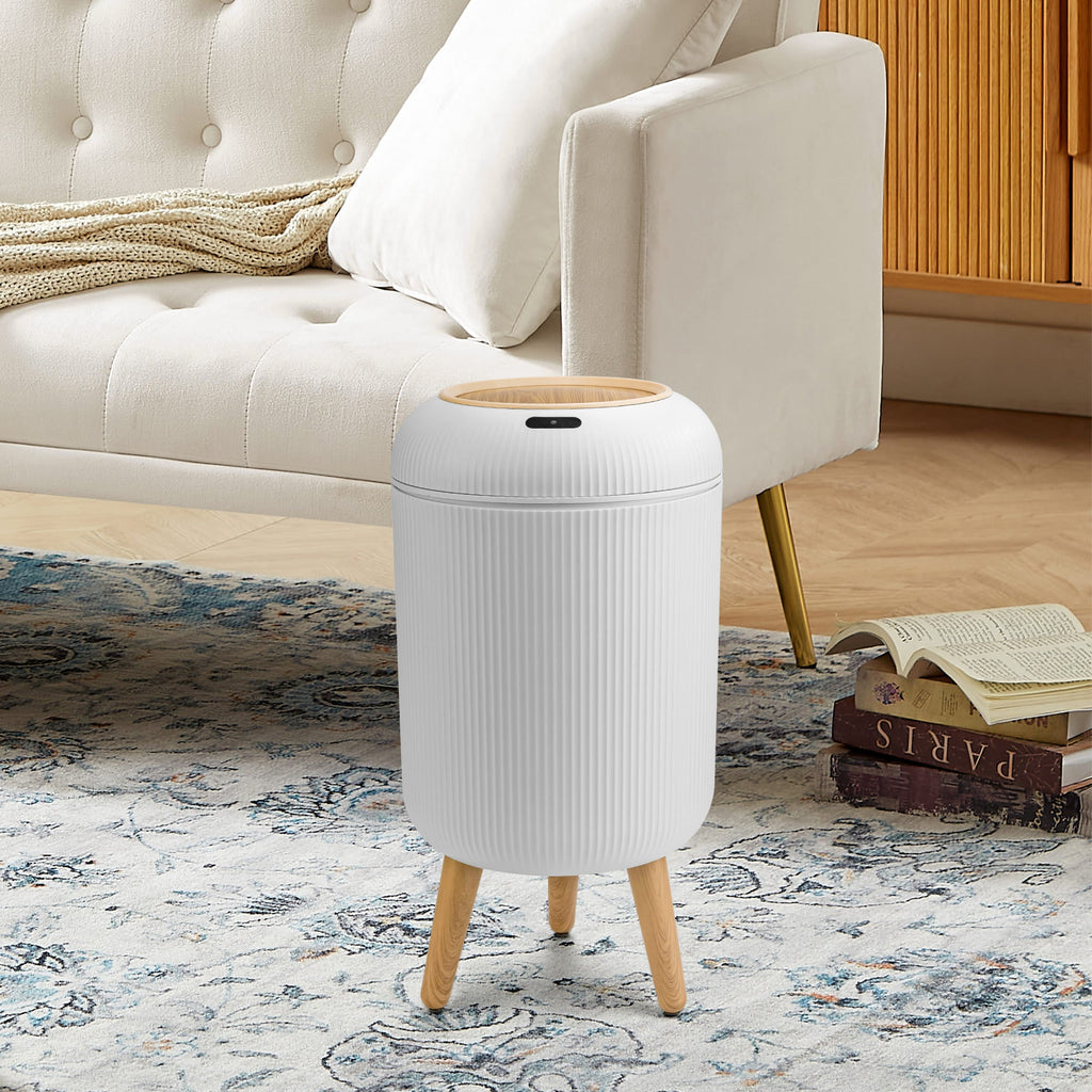 Motion Sensor Trash Can 10L for Bathroom, Touchless with Automatic Quiet Closing TG6110