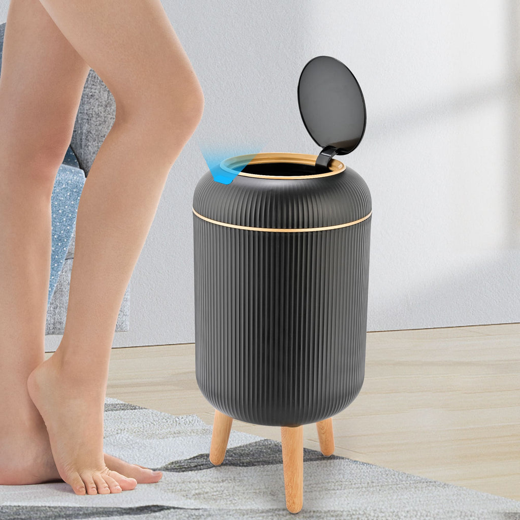 Motion Sensor Trash Can 10L for Bathroom, Touchless with Automatic Quiet Closing TG6110