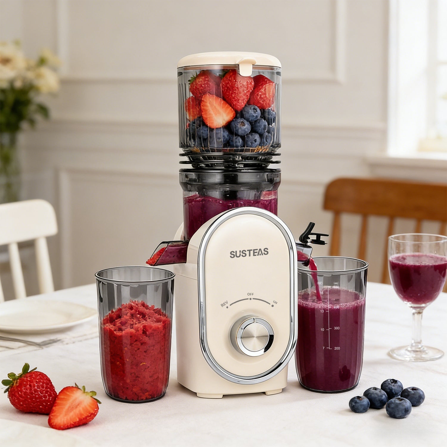 Cold Press Juicer 5.3 Inch Whole Fruit with One Button Operation 200W MP802K