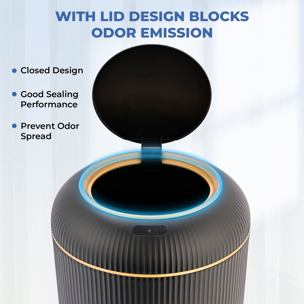 Motion Sensor Trash Can 10L for Bathroom, Touchless with Automatic Quiet Closing TG6110