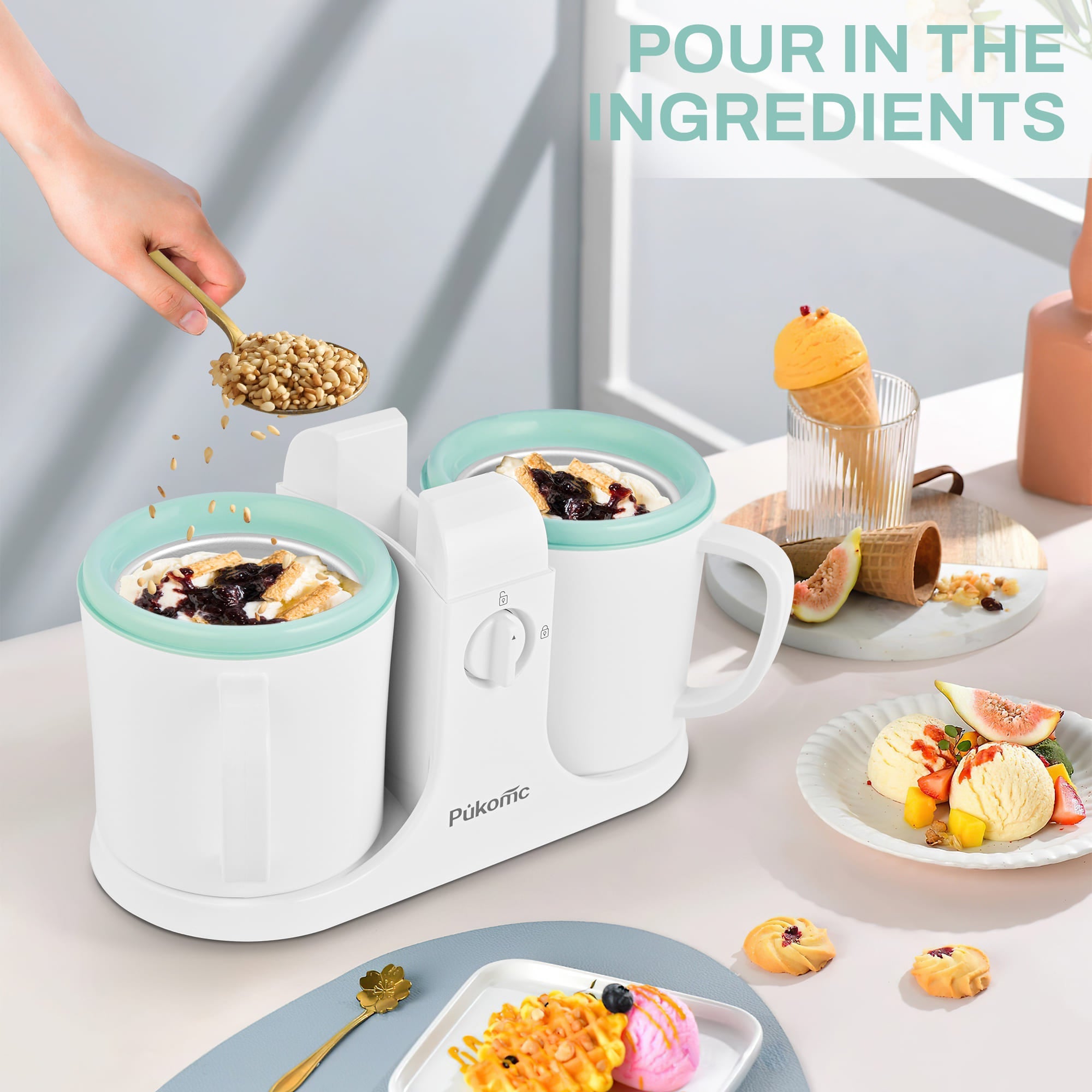 Ice Cream Maker Automatic with Timer for Home SU-591