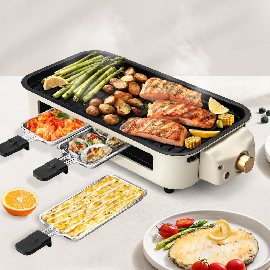 Electric Grill Smokeless Non Stick Indoor Griddle with Adjustable Temp 1700W