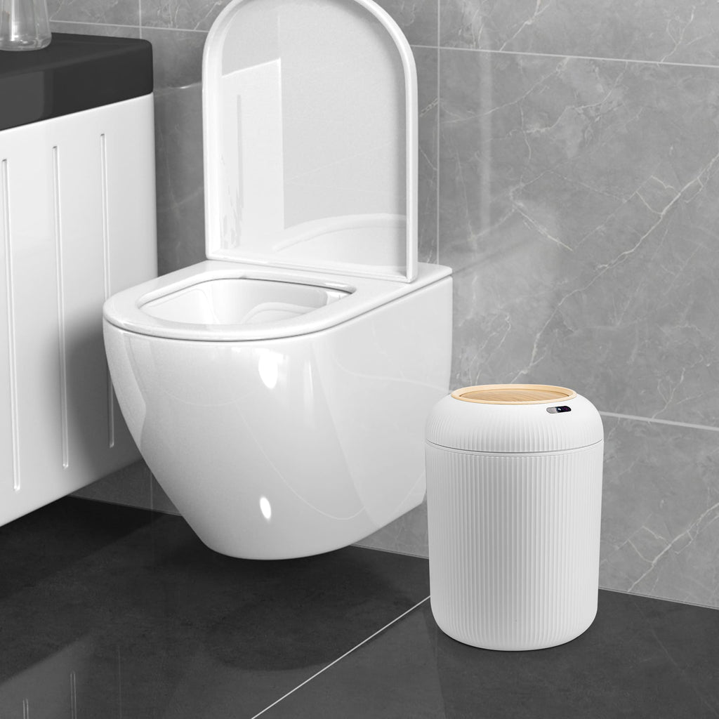 Motion Sensor Trash Can 10L for Bathroom, Touchless with Automatic Quiet Closing TG6110