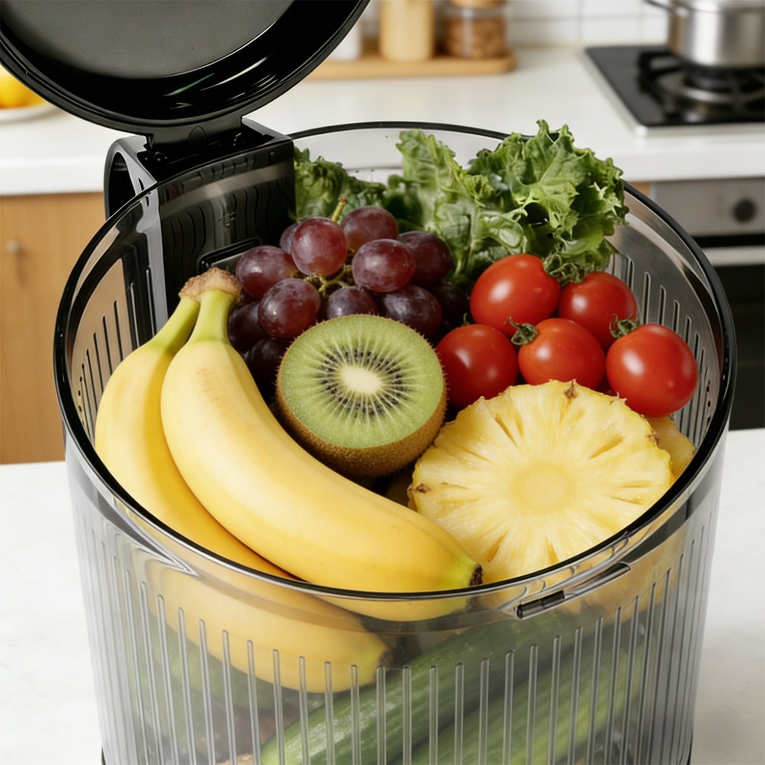 Cold Press Juicer 5.3 Inch Whole Fruit with One Button Operation 200W MP802K
