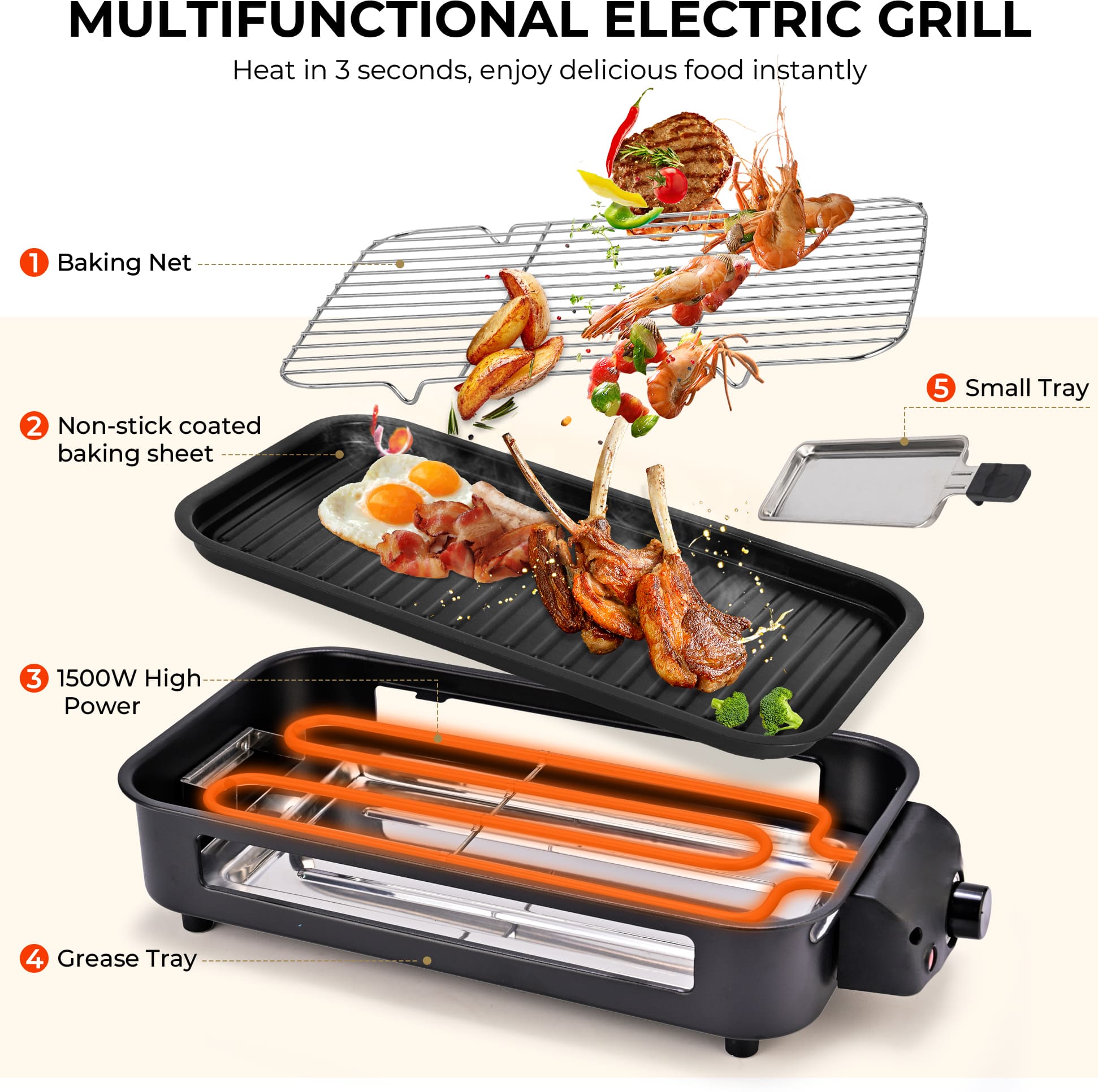Cold Press Juicer and Electric Grill Cooking Bundle MP802K + 321