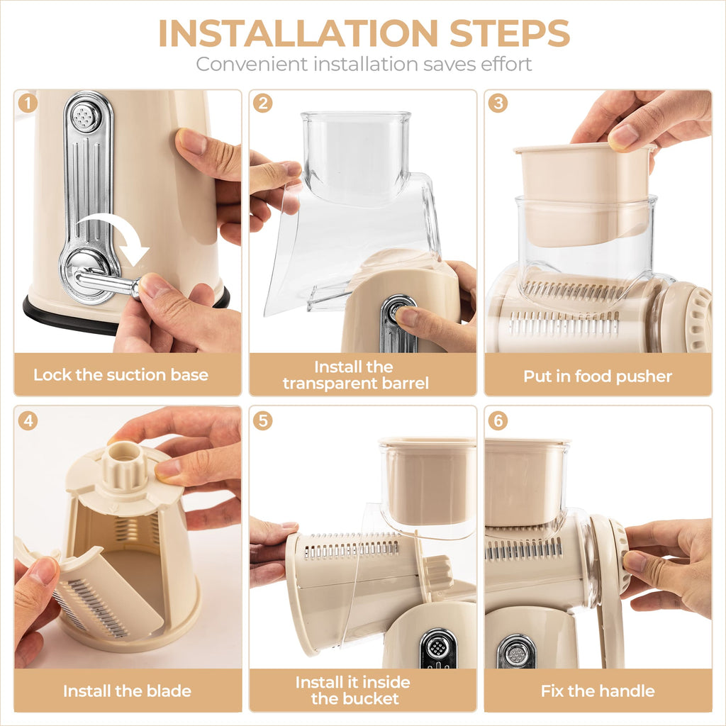 Rotary Cheese Grater and Cold Press Juicer Home Bundle LS-1070+MP802K