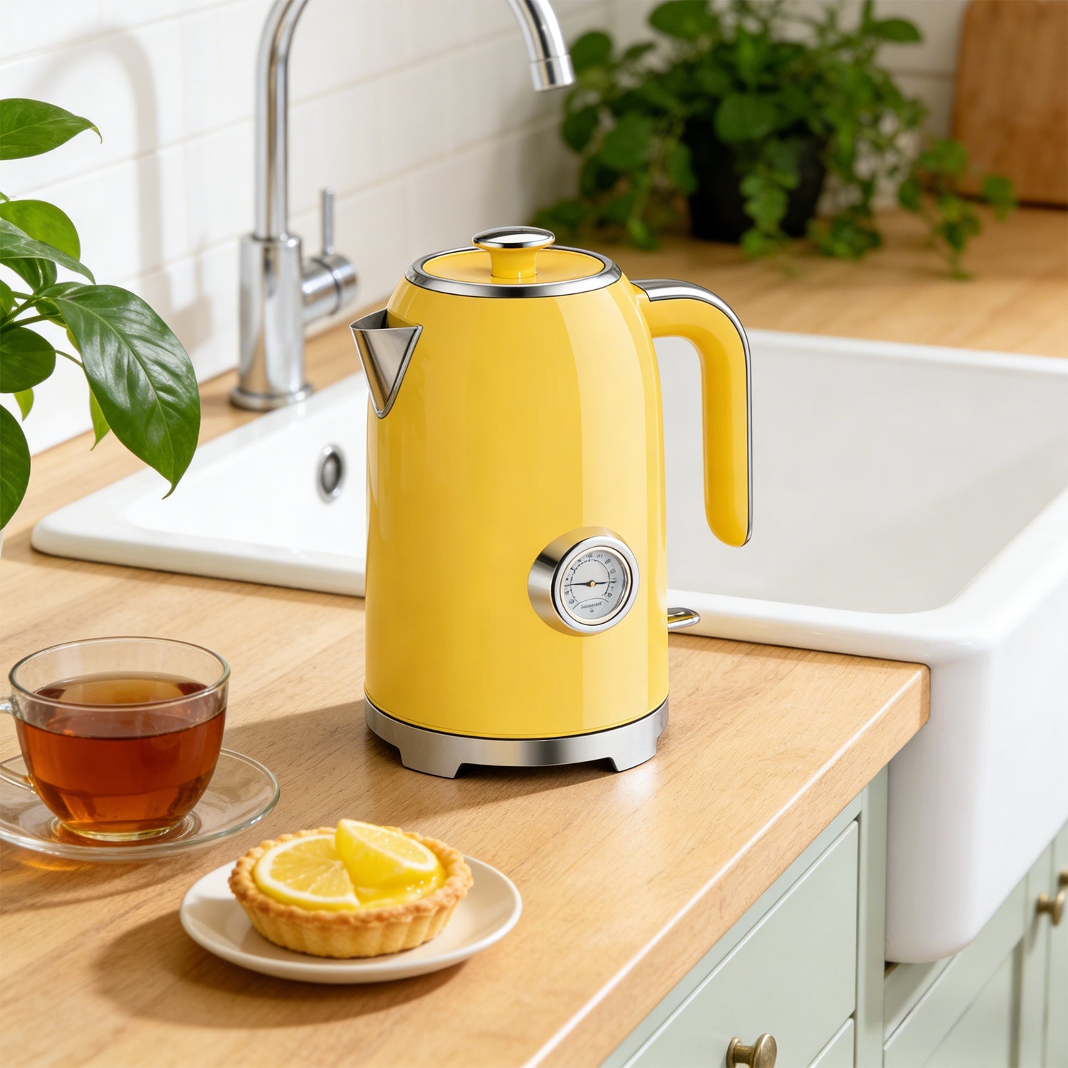 Electric Kettle Fast Boiling 1.7L Stainless Steel Auto Shut Off for Home KE1309BT