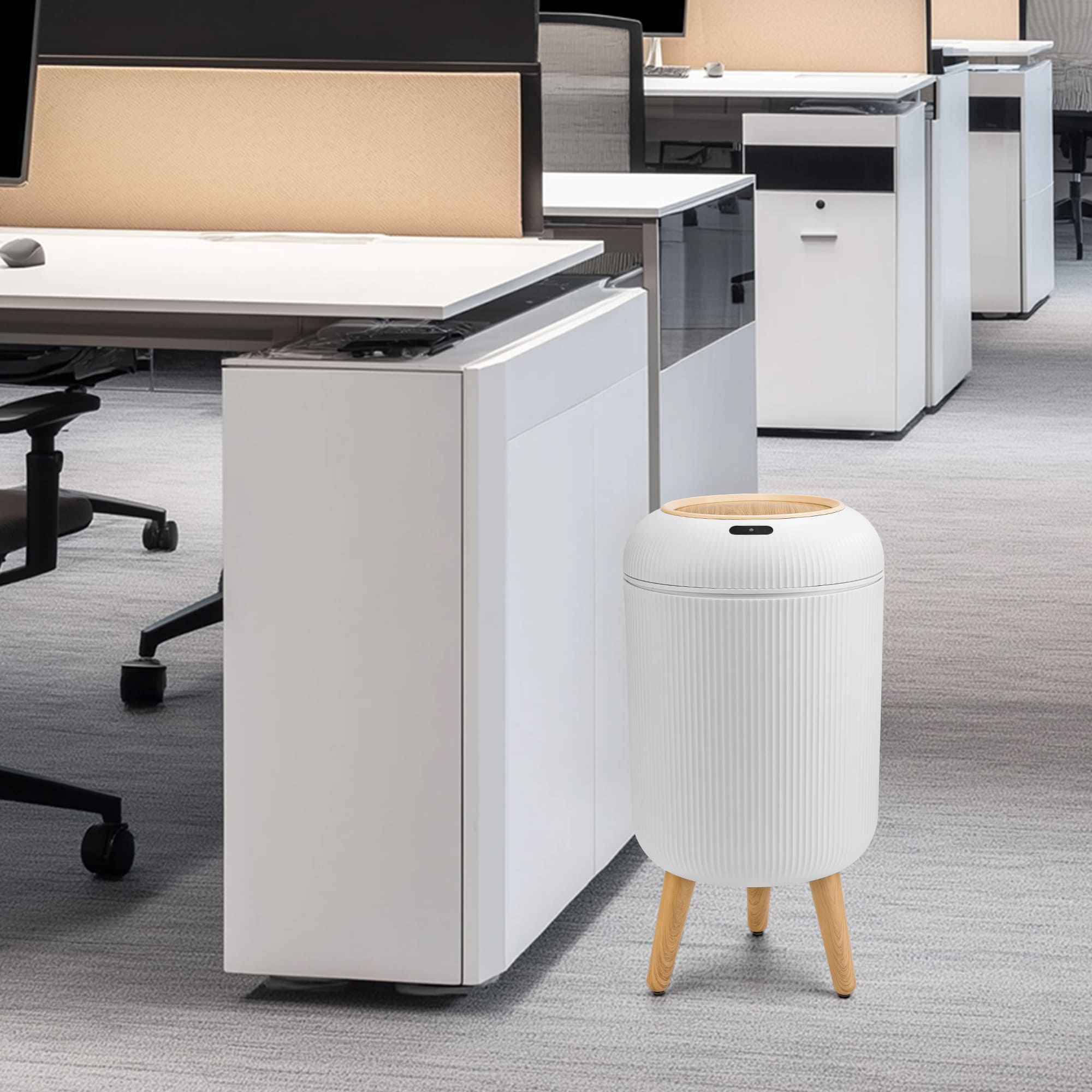 Motion Sensor Trash Can 10L for Bathroom, Touchless with Automatic Quiet Closing TG6110