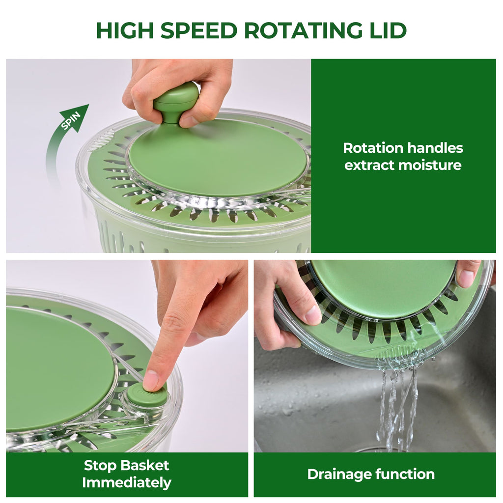 SUSTEAS Kitchen Salad Series  Essentials Bundle: Grater Machine A911 and Salad Spinner for home