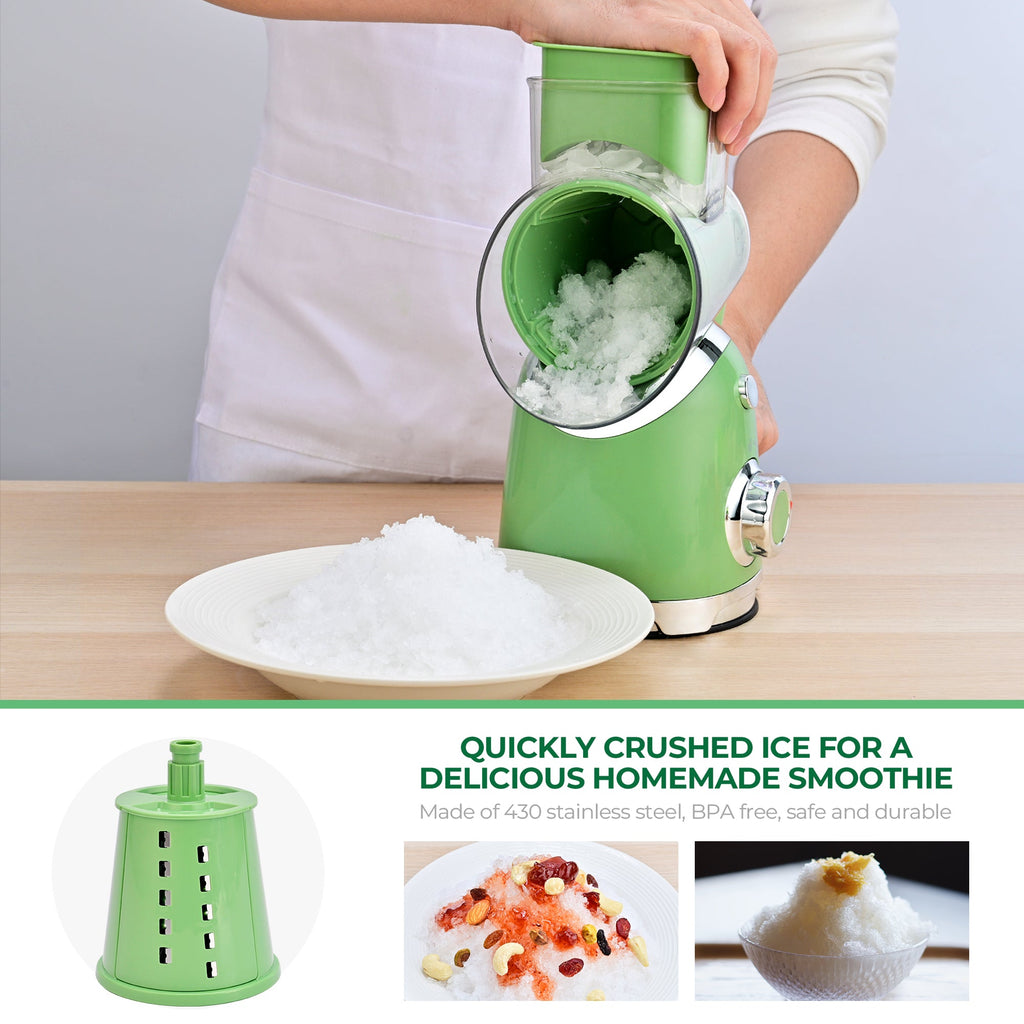 Rotary Cheese Grater 6 Blades Vegetable Slicer with Suction Base A911