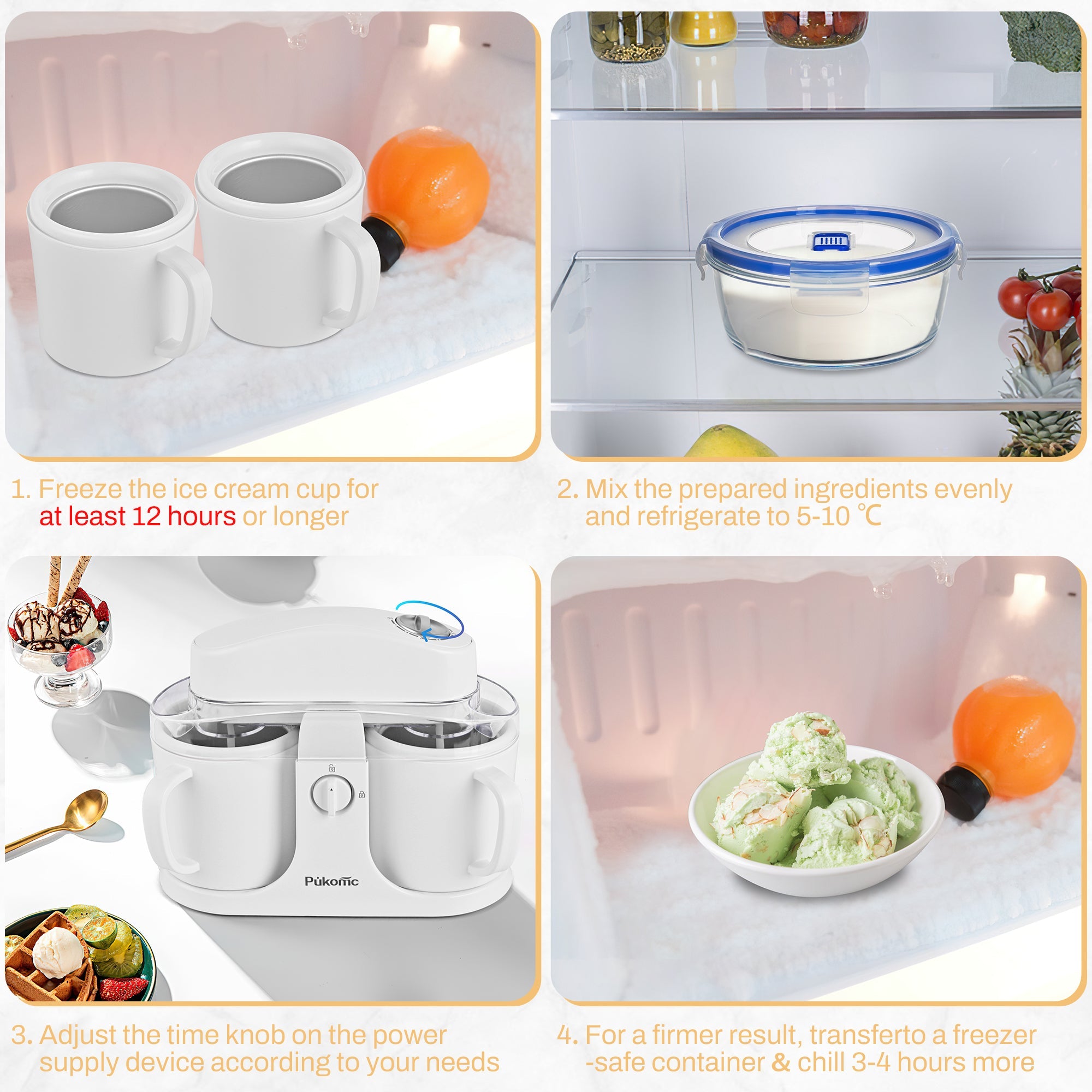 SUSTEAS Home Essentials: Fruit Juicer &  Ice Cream Machine for Home Use