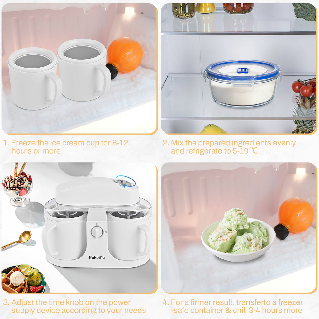Ice Cream Maker Automatic with Timer for Home SU-591