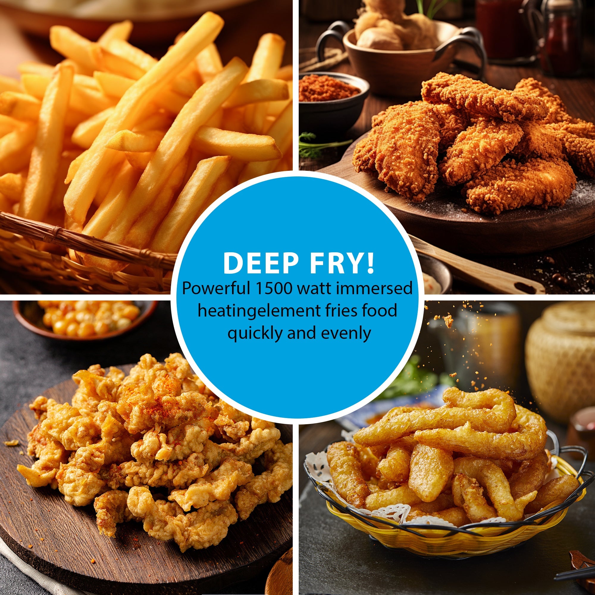 Electric Deep Fryer for Family 6L Dual Basket, Independent Temp Control 130DL