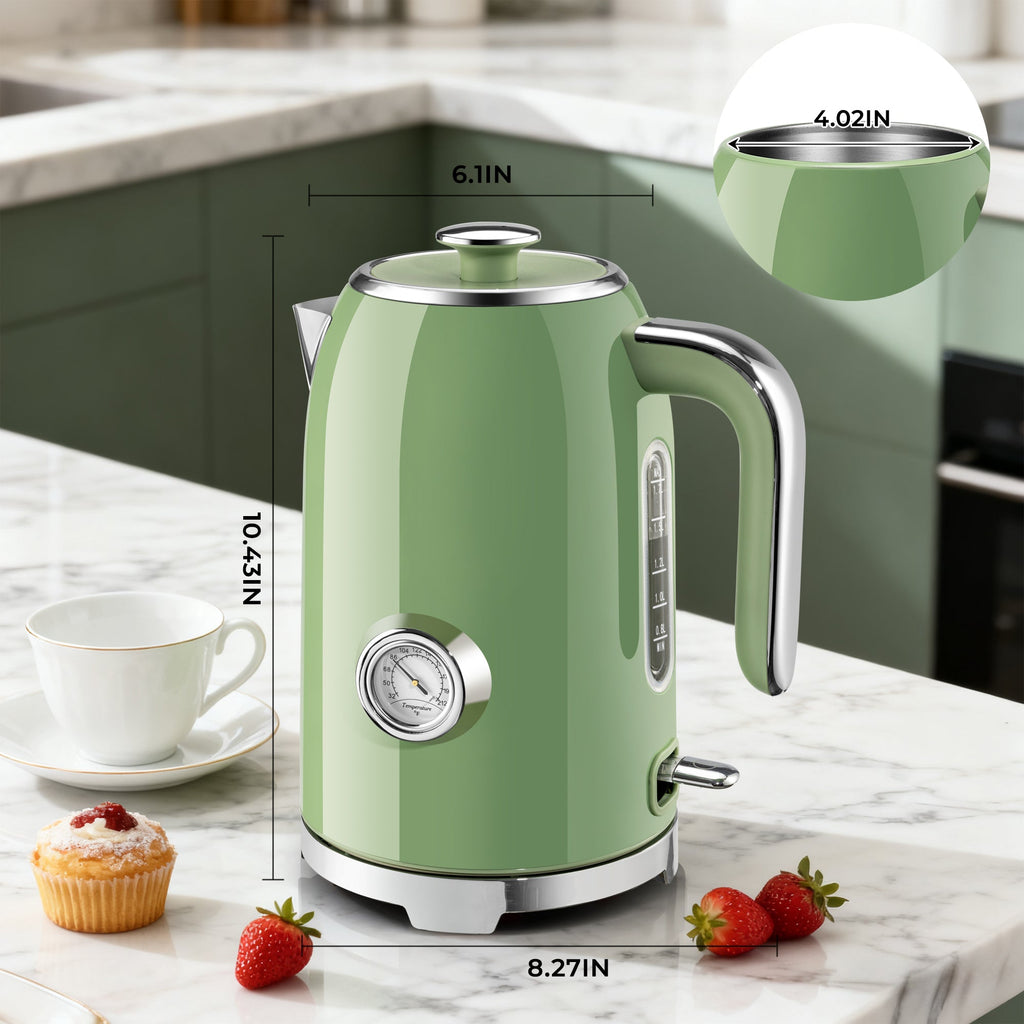 Electric Kettle Fast Boiling 1.7L Stainless Steel Auto Shut Off for Home KE1309BT