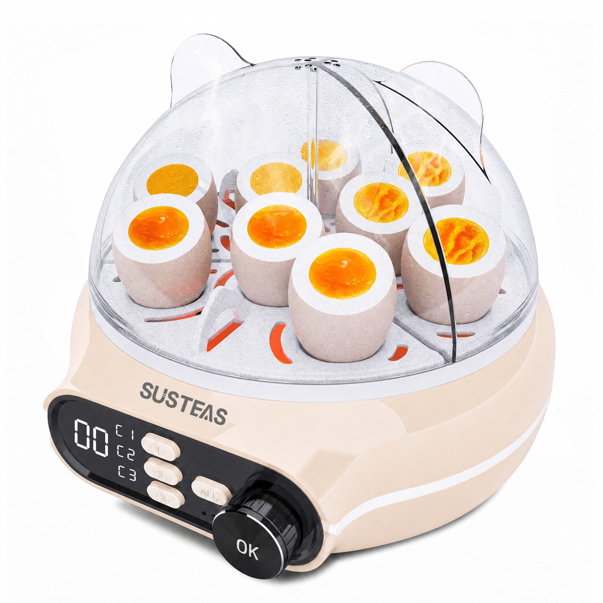 Rapid Egg Cooker 9 Eggs Capacity, Soft, Medium, Hard Boiled Egg Cooker ZD7000