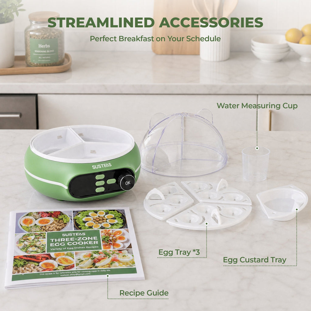 Rapid Egg Cooker 9 Eggs Capacity, Soft, Medium, Hard Boiled Egg Cooker ZD7000