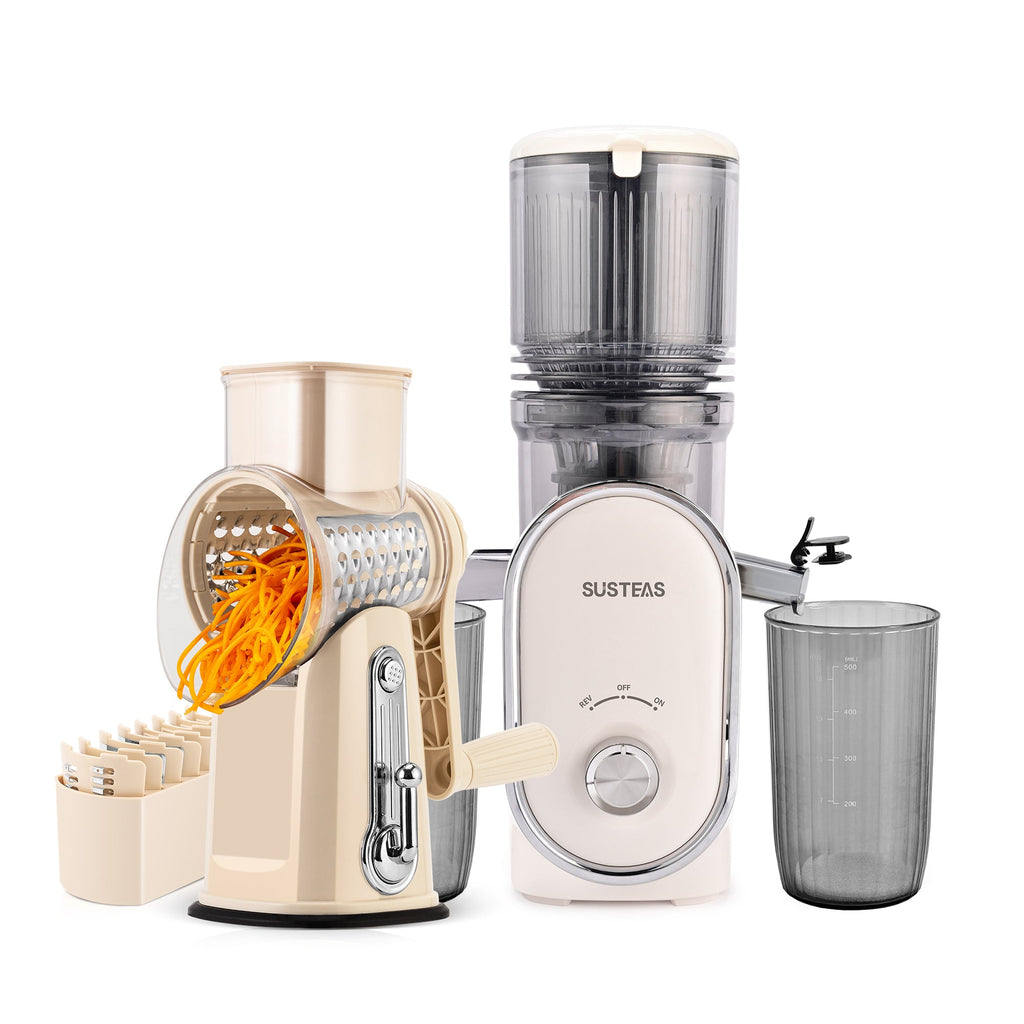 Rotary Cheese Grater and Cold Press Juicer Home Bundle LS-1070+MP802K