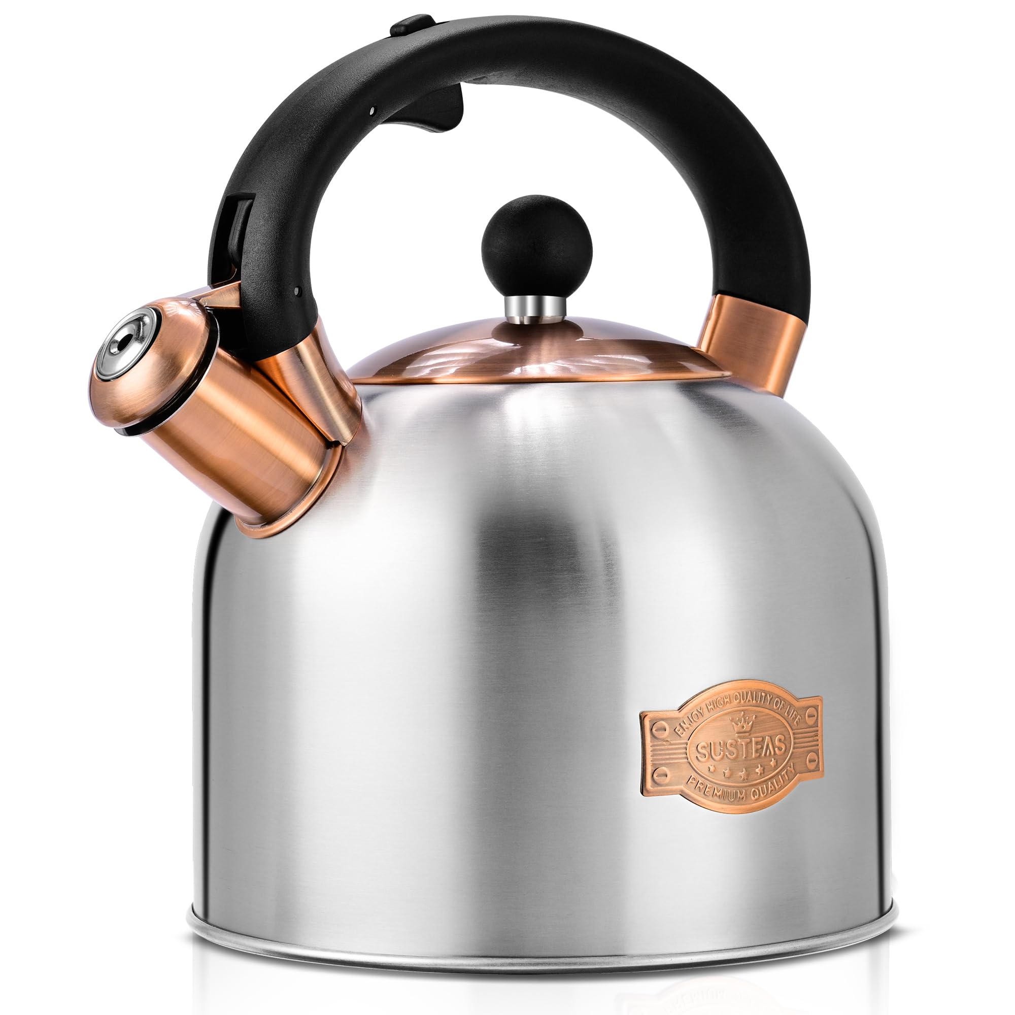 Stovetop Whistling Tea Kettle Stainless Fast Heating Gas Induction Fast Heating 3.17QT