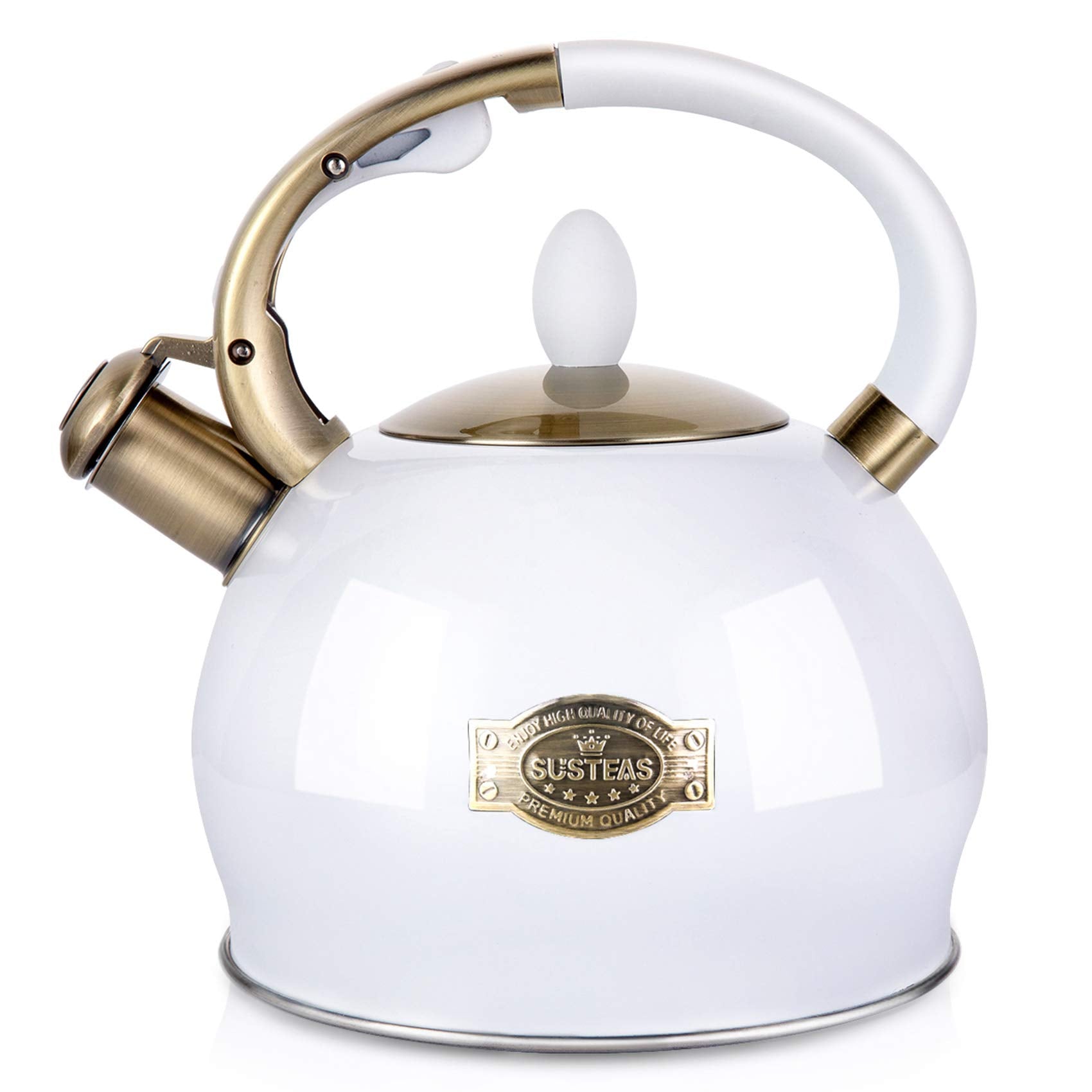 Stovetop Whistling Tea Kettle for Gas & Induction 2.64QT