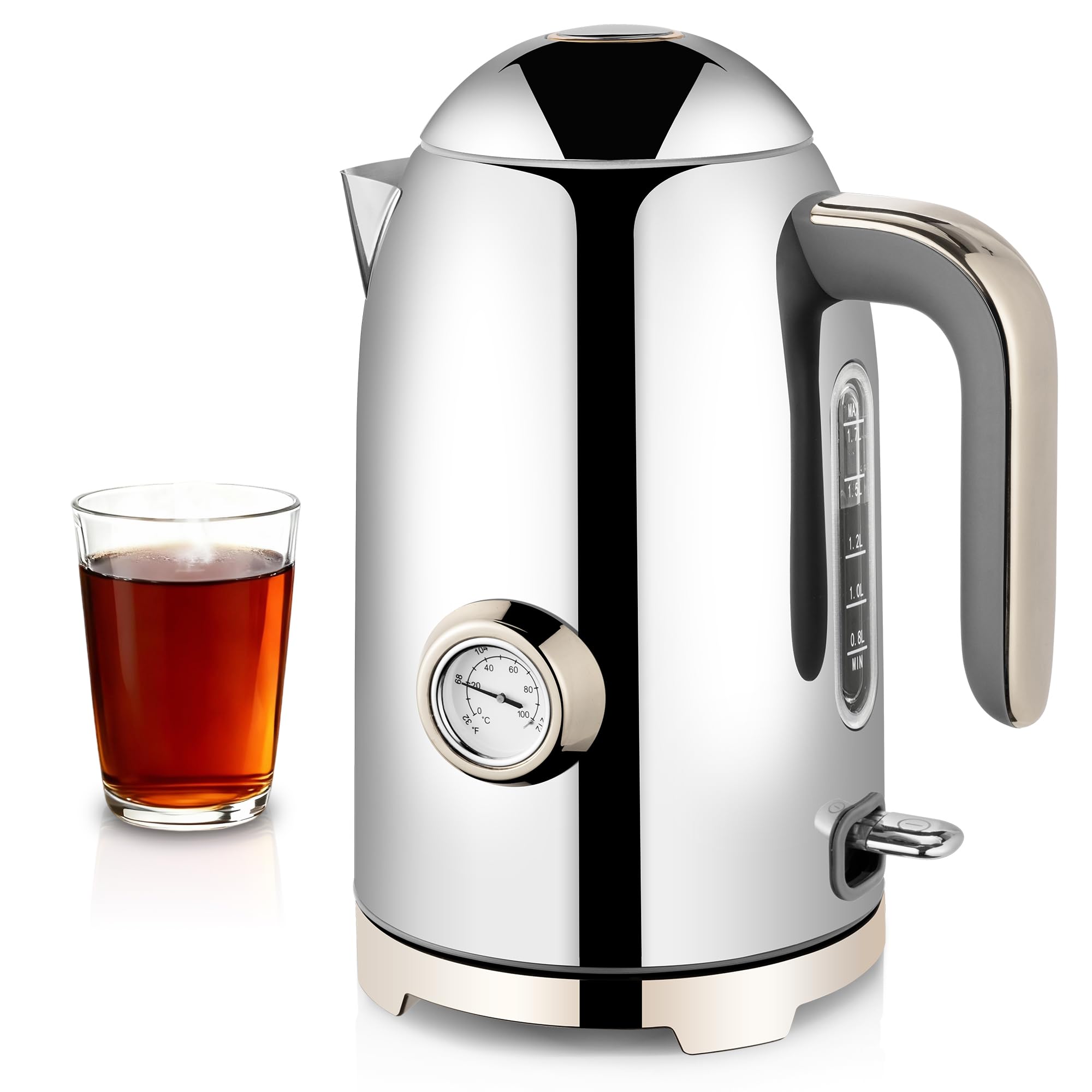 Electric Kettle Fast Boiling 1.7L Stainless Steel Auto Shut Off for Home KE1309BT