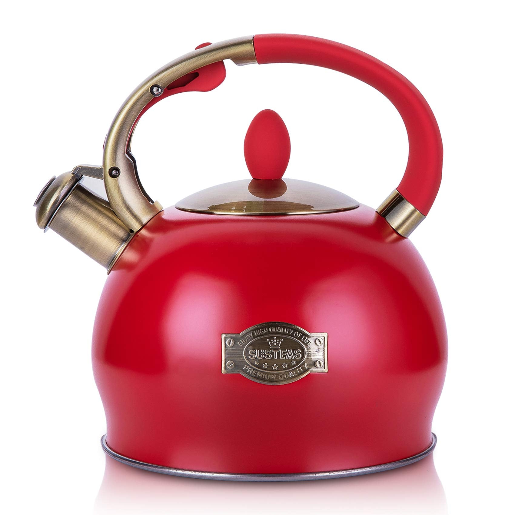 Stovetop Whistling Tea Kettle for Gas & Induction 2.64QT