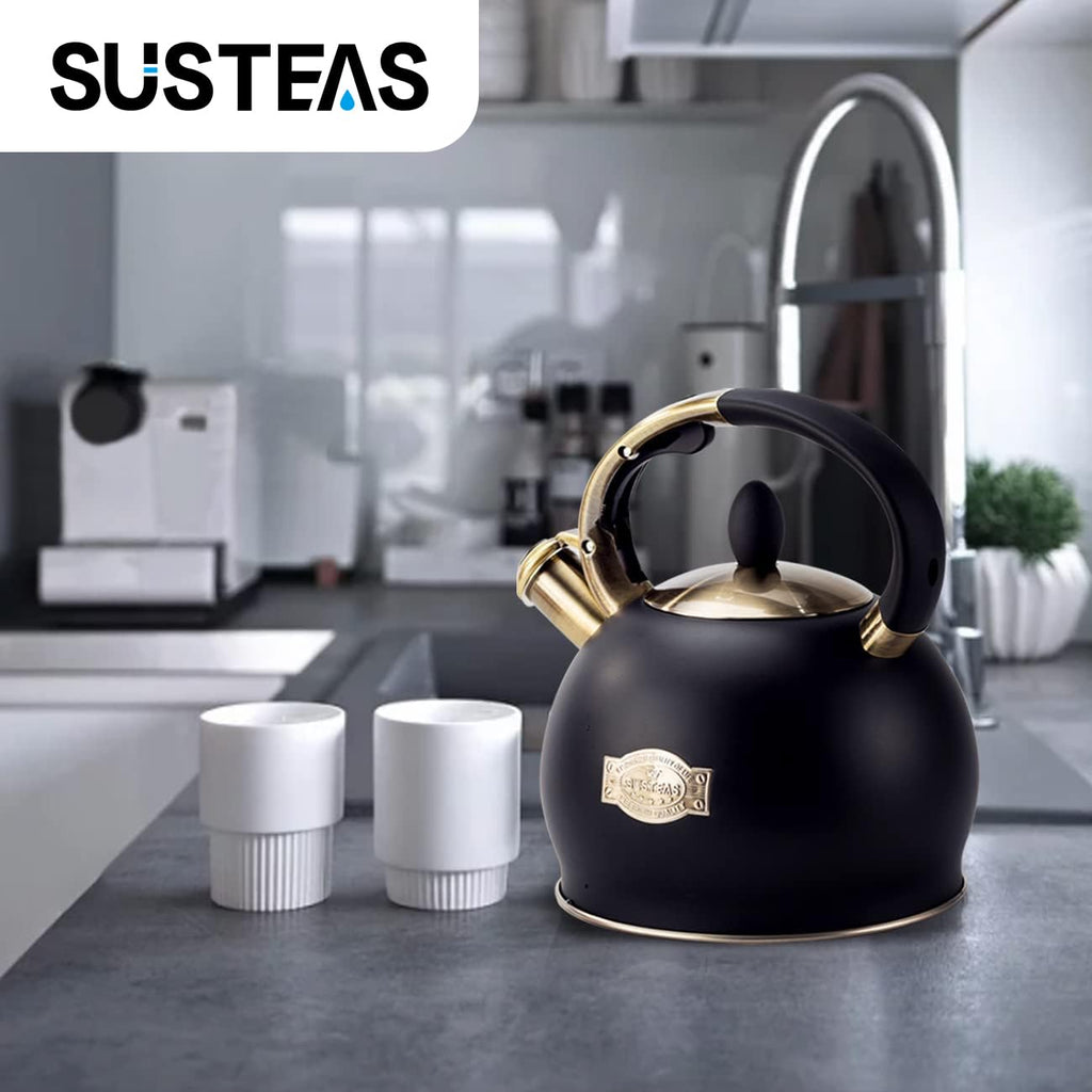 Stovetop Whistling Tea Kettle for Gas & Induction 2.64QT