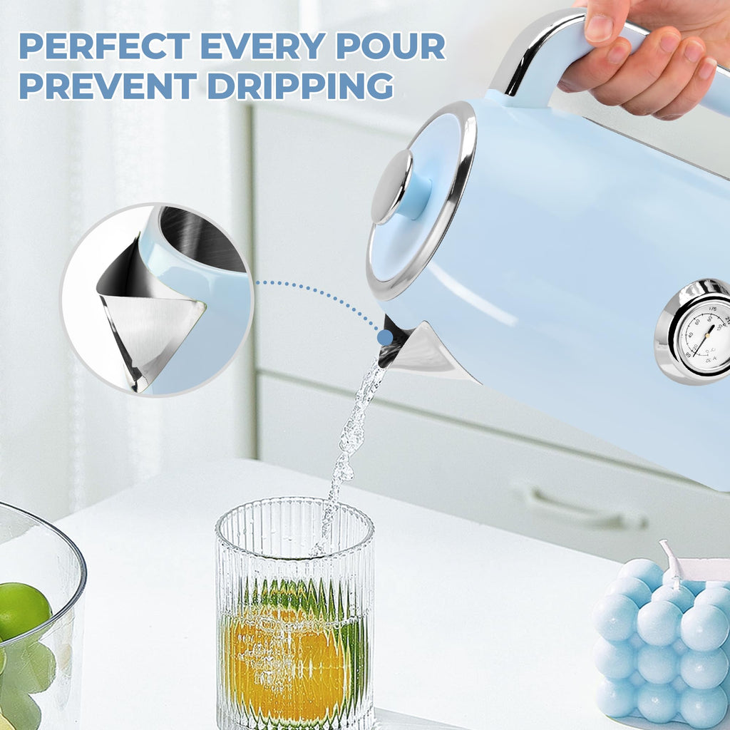 Electric Kettle Fast Boiling 1.7L Stainless Steel Auto Shut Off for Home KE1309BT
