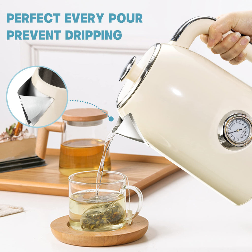Electric Kettle Fast Boiling 1.7L Stainless Steel Auto Shut Off for Home KE1309BT