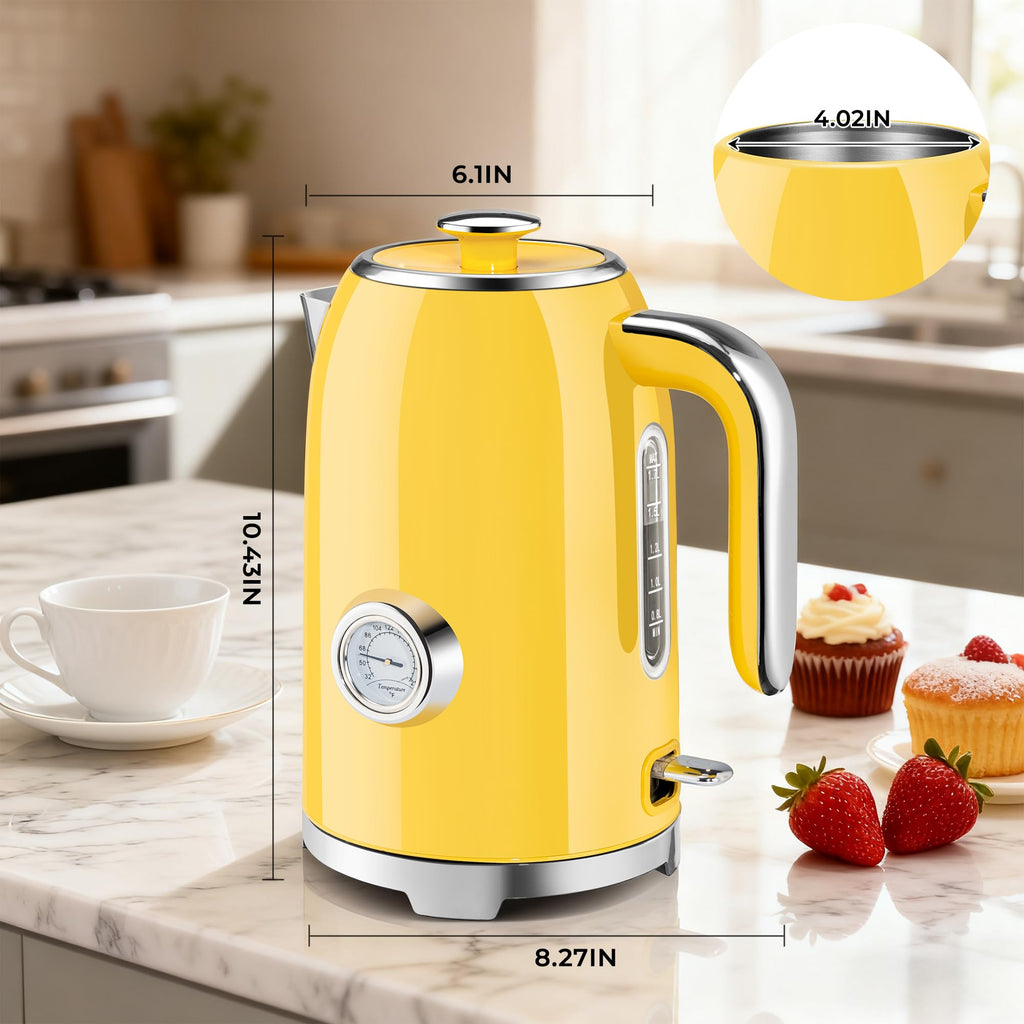 Electric Kettle Fast Boiling 1.7L Stainless Steel Auto Shut Off for Home KE1309BT