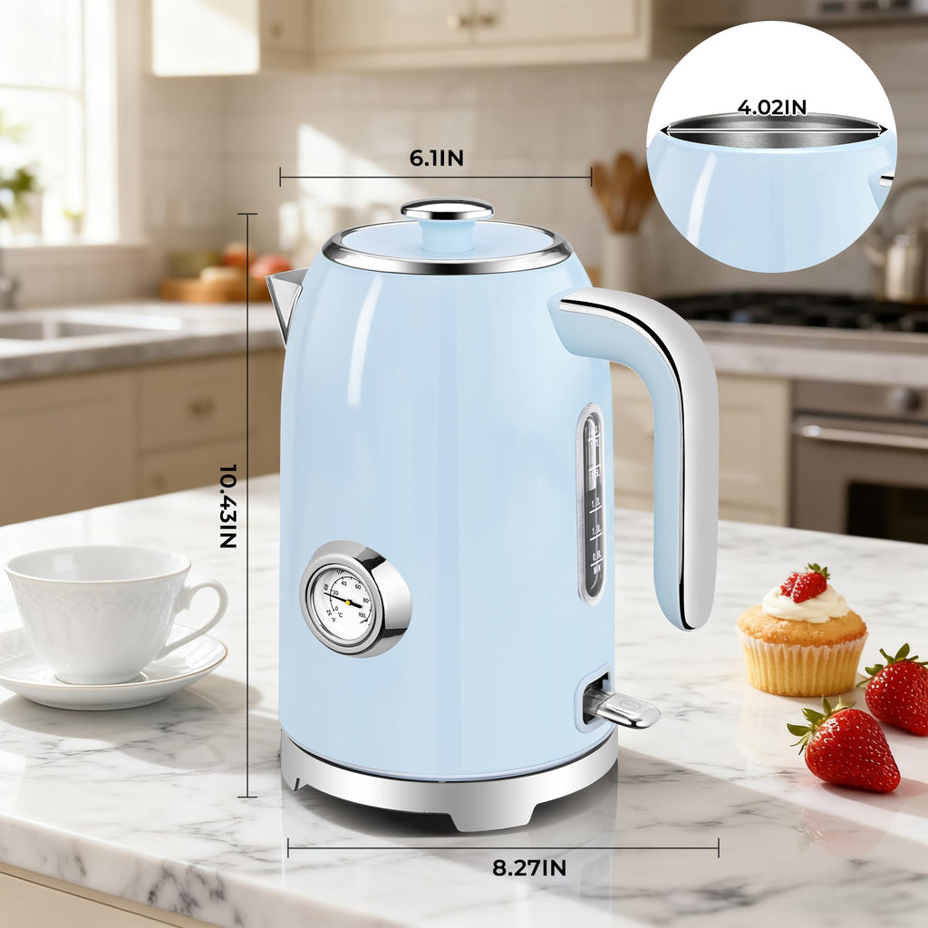 Electric Kettle Fast Boiling 1.7L Stainless Steel Auto Shut Off for Home KE1309BT