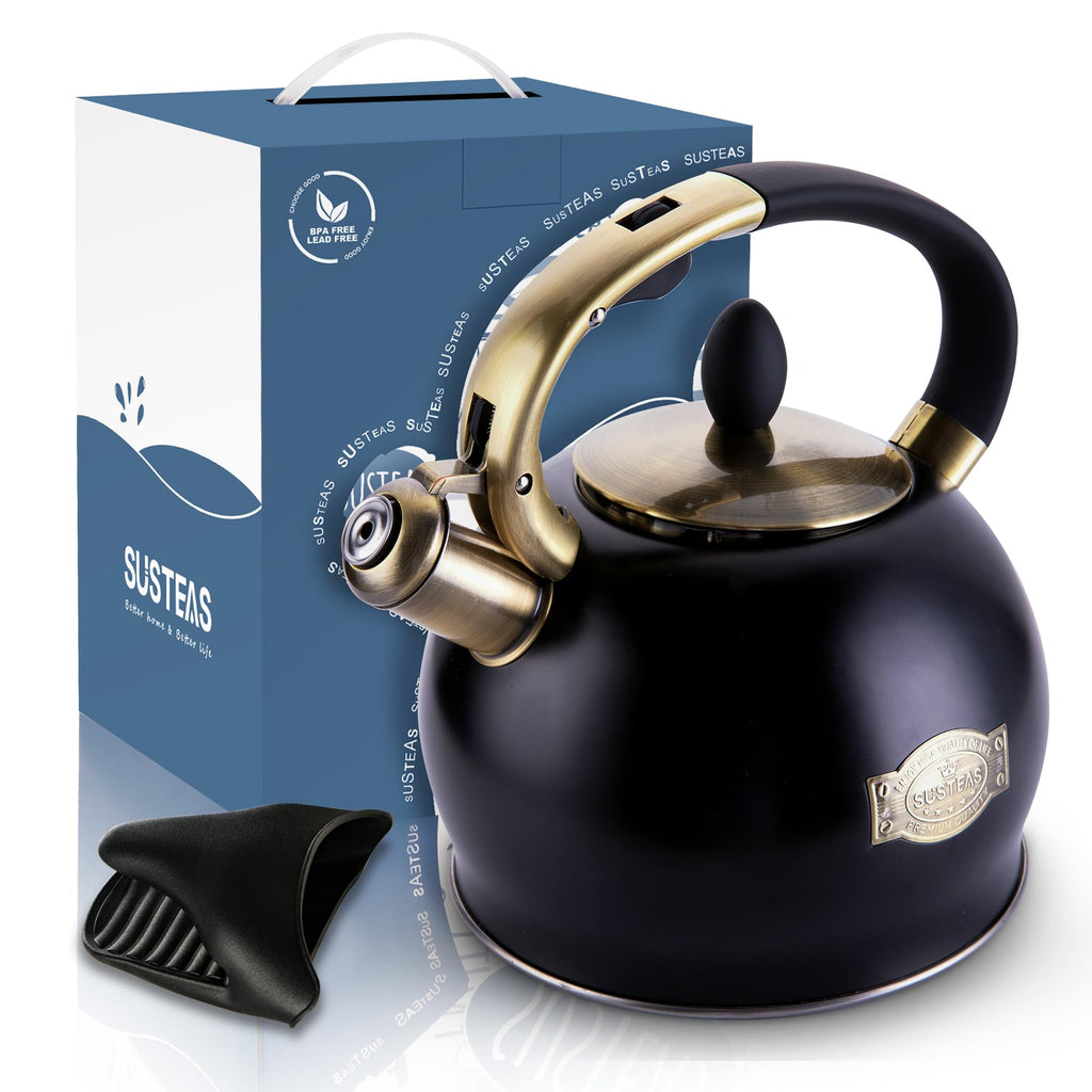 Stovetop Whistling Tea Kettle for Gas & Induction 2.64QT