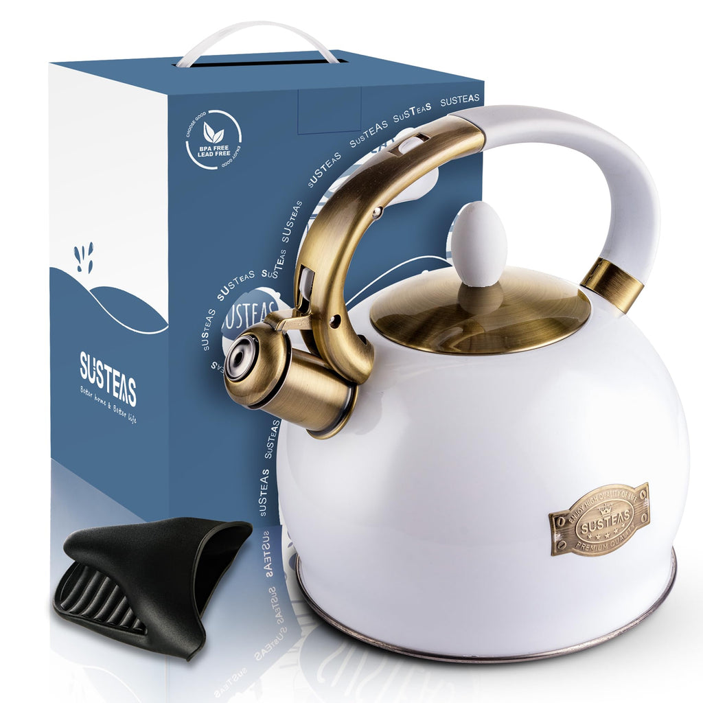 Stovetop Whistling Tea Kettle for Gas & Induction 2.64QT