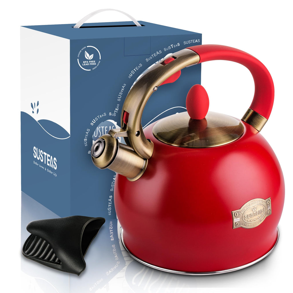 Stovetop Whistling Tea Kettle for Gas & Induction 2.64QT